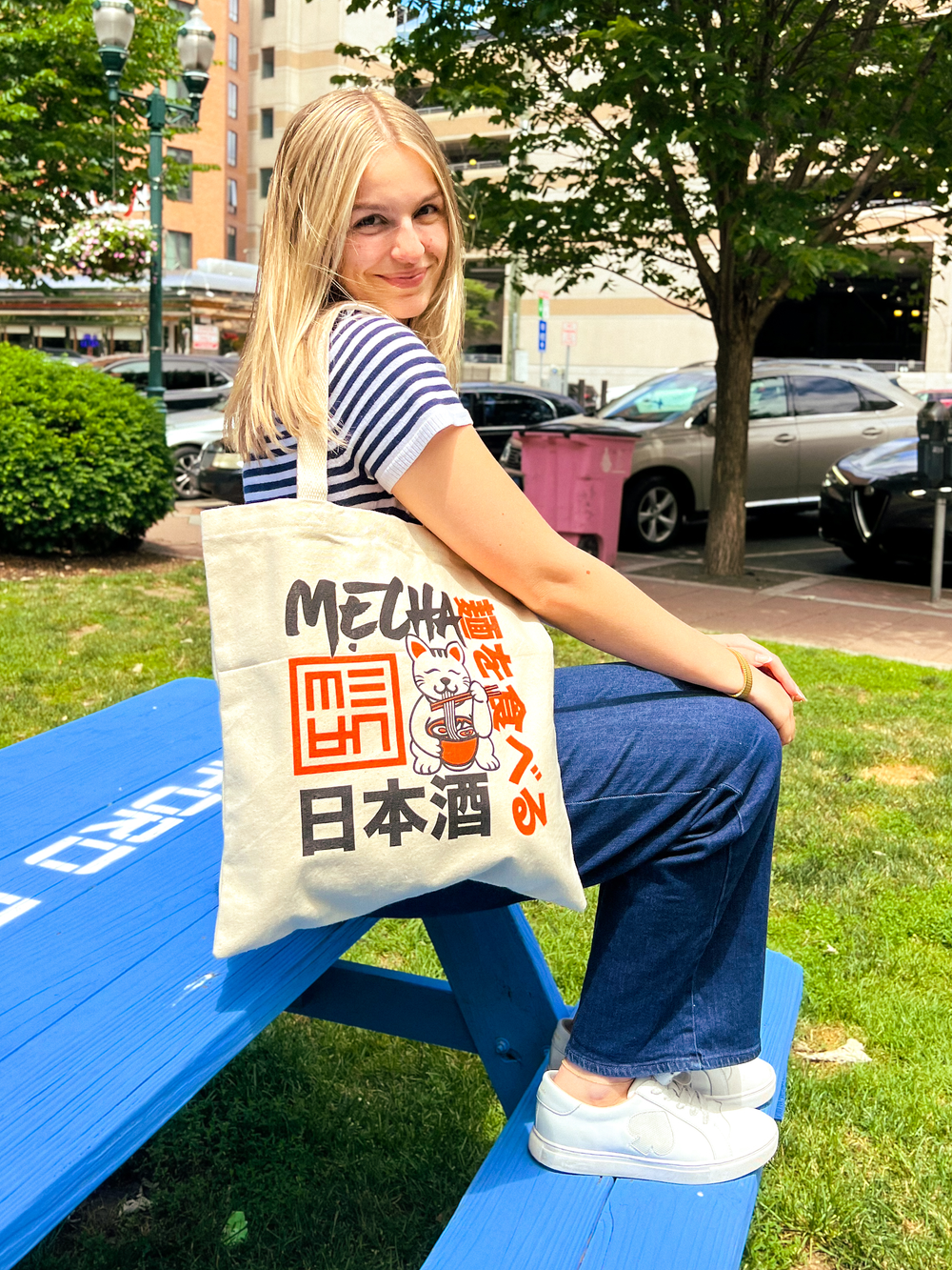 Lucky Cat Tote — Mecha Noodle Bar